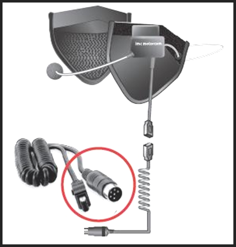 IMC-HS-B170U - IMC HALF HELMET HEADSET KIT FOR 6 PIN AUDIO SYSTEMS
