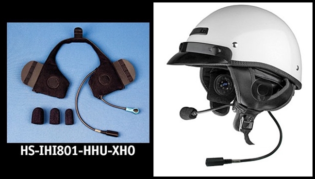 J&M Elite 801 Series Integrated Helmet Headset for most shorty-style (1/2) Helmets