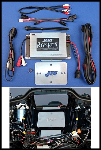 JMC ROKKER Stage6 200w 2-ch Amp kit for 2015-23 Harley RoadGlide/Ultra