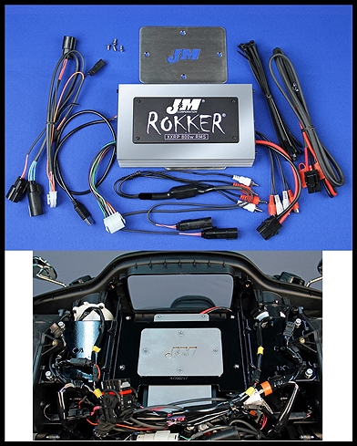 JMC ROKKER Stage6 800w DSP 4-ch Amp kit for 2015-23 Harley RoadGlide