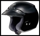 SHO-RJPLATR-BLK-RJ PLATINUM-R OPEN-FACE HELMET BLACK