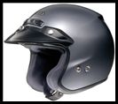 SHO-RJPLATR-PRLGRY-RJ PLATINUM-R OPEN-FACE HELMET PEARL GREY