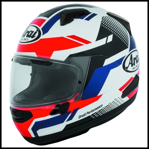 ARAI QUANTUM-X FULL-FACE HELMET - CLIFF RED WHITE GRAPHIC