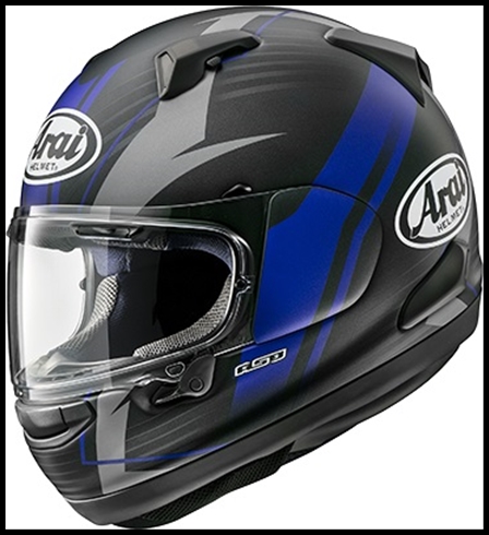 ARAI QUANTUM-X FULL-FACE HELMET - XEN BLUE FROST GRAPHIC (MATTE)