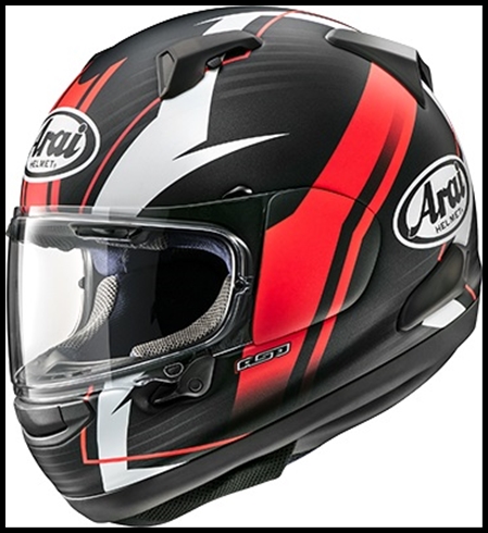 ARAI QUANTUM-X FULL-FACE HELMET - XEN RED FROST GRAPHIC (MATTE)