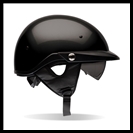 BELL PIT-BOSS HALF HELMET WITH SUN SHADE - GLOSS BLACK