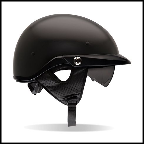 BELL PIT-BOSS HALF HELMET WITH SUN SHADE - MATTE BLACK