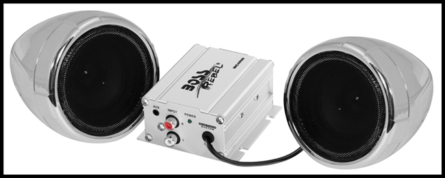 Boss Audio Systems 600 watt Motorcycle/ATV Sound System with Bluetooth Audio Streaming - Chrome