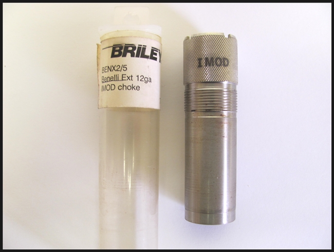BRILEY CHOKE TUBE - BENELLI SHOTGUN EXTENDED CHOKE - 12 GA. - LEAD IMPROVED MODIFIED