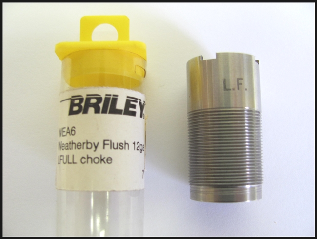 BRILEY CHOKE TUBE - WEATHERBY SHOTGUN FLUSH WITH BARREL - 12 GA. - LEAD FULL