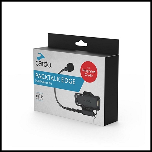 CARDO PACKTALK EDGE HALF HELMET KIT WITH INTEGRATED DEVICE CRADLE