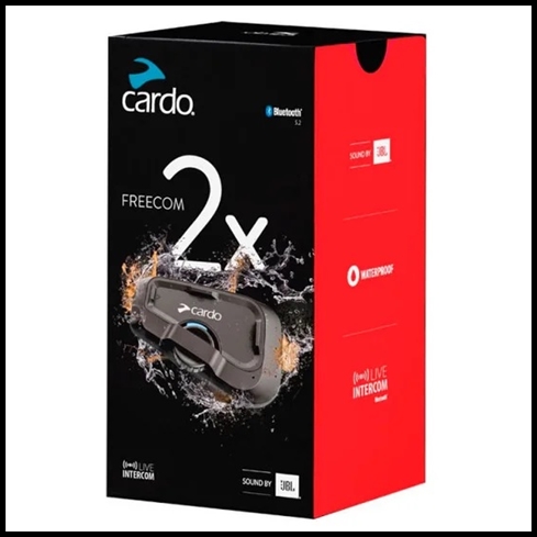 CARDO Freecom 2X Bluetooth Headset - Exceptional audio quality and new auto-reconnect intercom