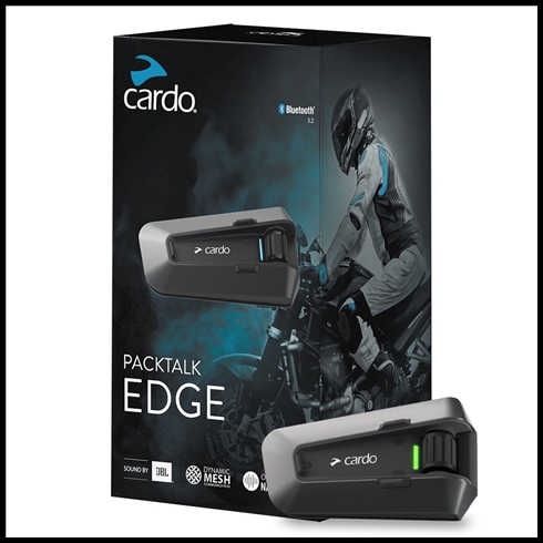 CARDO Packtalk EDGE Bluetooth Headset - World's best communicator for up to 15 riders.
