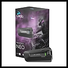CARDO Packtalk NEO Bluetooth Headset - Packed with tech for up to 15 riders. Clickable mounting.