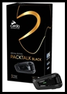 CARDO PACKTALK BLACK SPECIAL EDITION BLUETOOTH HEADSET WITH JBL 45mm SPEAKER SET