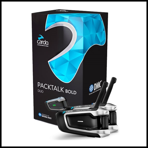 CARDO PACKTALK BOLD DUO BLUETOOTH HEADSETS WITH JBL SPEAKER SET