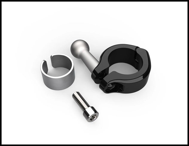 CIRO - GEN 2 ALUMINUM BAR MOUNT CLAMP WITH BLACK FINISH - SIZE 7/8"(.875") or 1"(1.00") ONLY