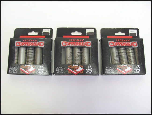 CROSMAN COPPERHEAD 12GR. SMALL NECK CO2 POWERLETS - QTY. 14 INDIVIDUAL CYLINDERS