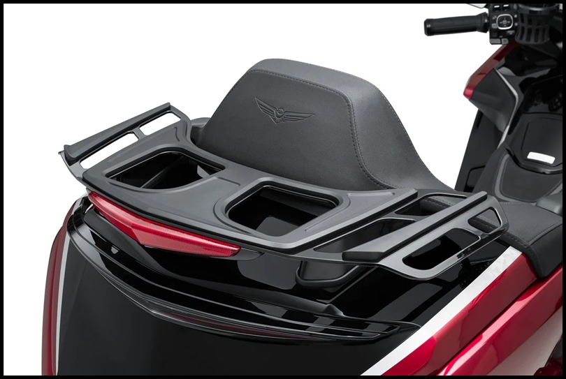 GOLDSTRIKE - LUGGAGE RACK WITH LIGHTSTRIKE FOR 2021 & NEWER GOLD WING TOUR - BLACK