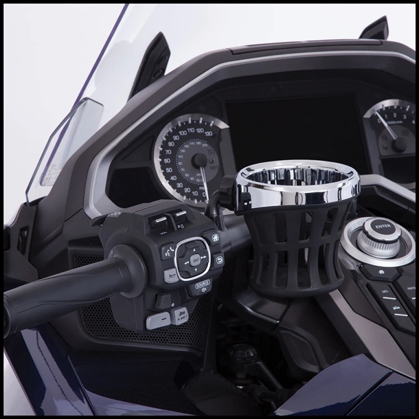 GOLDSTRIKE - GEN 2 LEFT SIDE STANDARD DRINK HOLDER W/ MOUNT FOR GOLD WING DCT MODELS