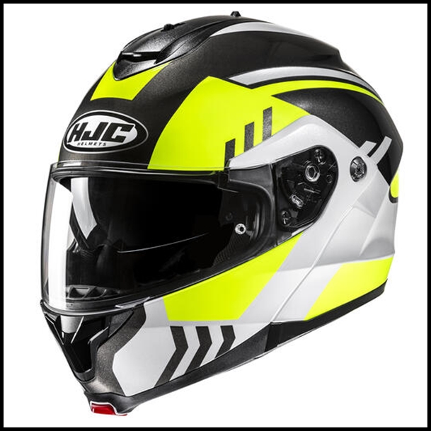 HJC c91 MODULAR FLIP-FRONT HELMET WITH SUNSHIELD VISOR SYSTEM - KAON MC-3H GRAPHIC