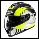 HJC c91 MODULAR FLIP-FRONT HELMET WITH SUNSHIELD VISOR SYSTEM - KAON MC-3H GRAPHIC