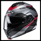 HJC c91 MODULAR FLIP-FRONT HELMET WITH SUNSHIELD VISOR SYSTEM - KARAN MC-1SF GRAPHIC