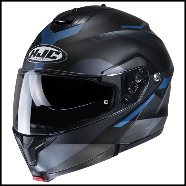 HJC c91 MODULAR FLIP-FRONT HELMET WITH SUNSHIELD VISOR SYSTEM - KARAN MC-2SF GRAPHIC