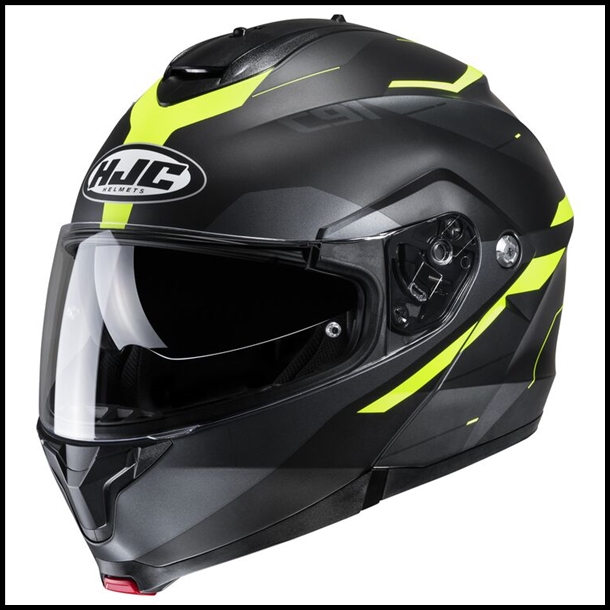 HJC c91 MODULAR FLIP-FRONT HELMET WITH SUNSHIELD VISOR SYSTEM - KARAN MC-3HSF GRAPHIC