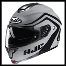 HJC c91 MODULAR FLIP-FRONT HELMET WITH SUNSHIELD VISOR SYSTEM - NEPOS MC-5 GRAPHIC