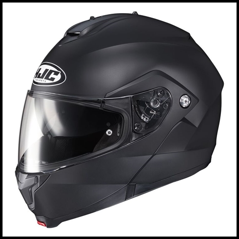 HJC c91 MODULAR FLIP-FRONT HELMET WITH SUNSHIELD VISOR SYSTEM - SEMI-FLAT BLACK