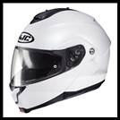 HJC c91 MODULAR FLIP-FRONT HELMET WITH SUNSHIELD VISOR SYSTEM - SEMI-FLAT PEARL WHITE