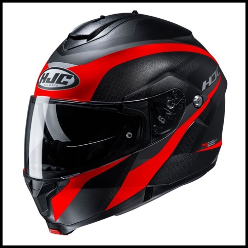 HJC c91 MODULAR FLIP-FRONT HELMET WITH SUNSHIELD VISOR SYSTEM - TALY MC-1SF GRAPHIC