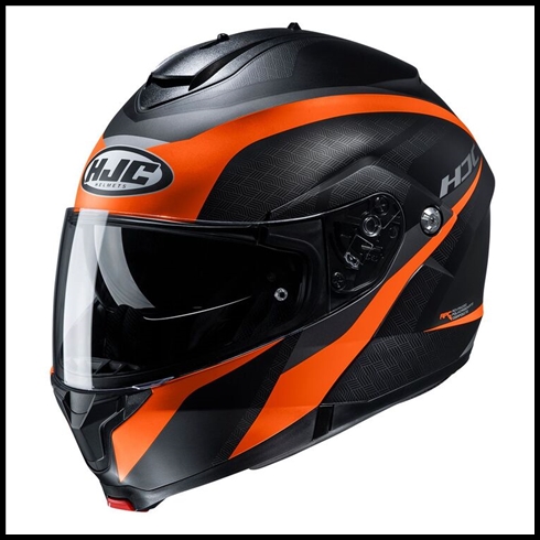 HJC c91 MODULAR FLIP-FRONT HELMET WITH SUNSHIELD VISOR SYSTEM - TALY MC-7SF GRAPHIC