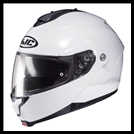 HJC c91 MODULAR FLIP-FRONT HELMET WITH SUNSHIELD VISOR SYSTEM - WHITE