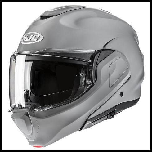 HJC f100 FULL ROTATION CHIN BAR MODULAR HELMET WITH SUNSHIELD VISOR SYSTEM - NARDO GREY