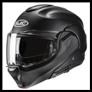 HJC f100 FULL ROTATION CHIN BAR MODULAR HELMET WITH SUNSHIELD VISOR SYSTEM - SEMI FLAT BLACK