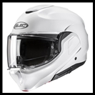HJC f100 FULL ROTATION CHIN BAR MODULAR HELMET WITH SUNSHIELD VISOR SYSTEM - WHITE