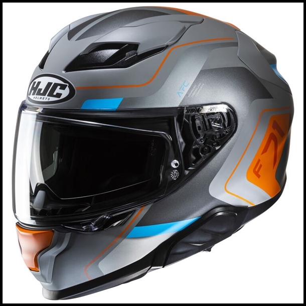 HJC F71 MODERN SPORT TOURING FULL-FACE HELMET WITH SUNSHIELD VISOR SYSTEM - ARCAN MC-27SF GRAPHIC