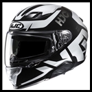 HJC F71 MODERN SPORT TOURING FULL-FACE HELMET WITH SUNSHIELD VISOR SYSTEM - BARD MC-5 GRAPHIC