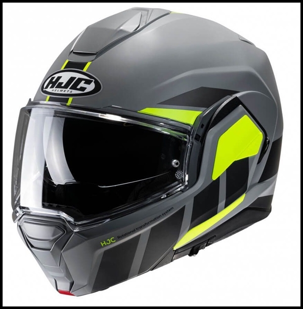 HJC i100 FULL ROTATION CHIN BAR MODULAR HELMET WITH SUNSHIELD VISOR SYSTEM - BEIS MC-3HSF GRAPHIC