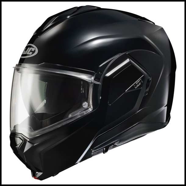 HJC i100 FULL ROTATION CHIN BAR MODULAR HELMET WITH SUNSHIELD VISOR SYSTEM - BLACK