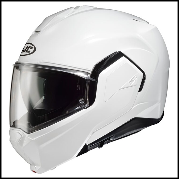 HJC i100 FULL ROTATION CHIN BAR MODULAR HELMET WITH SUNSHIELD VISOR SYSTEM - WHITE