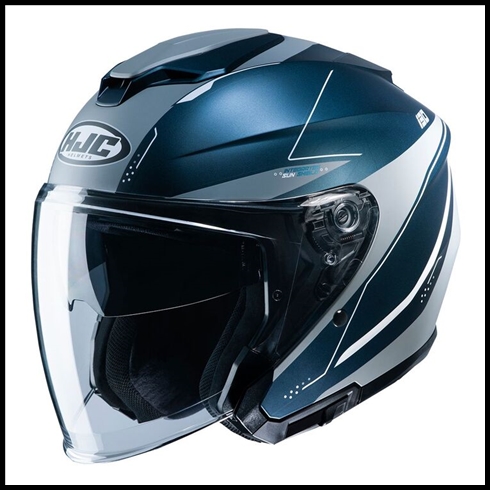 HJC i30 OPEN-FACE HELMET WITH FACE-SHIELD, & SUNSHIELD VISOR SYSTEM - SLIGHT MC-2SF GRAPHIC