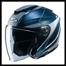 HJC i30 OPEN-FACE HELMET WITH FACE-SHIELD, & SUNSHIELD VISOR SYSTEM - SLIGHT MC-2SF GRAPHIC