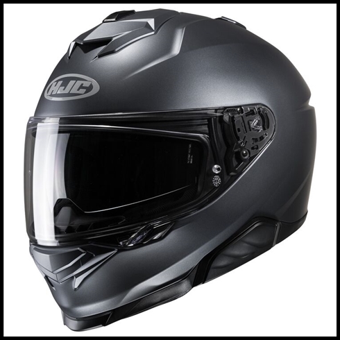 HJC i71 SPORT TOURING FULL-FACE HELMET WITH SUNSHIELD VISOR SYSTEM - SEMI FLAT ANTHRACITE