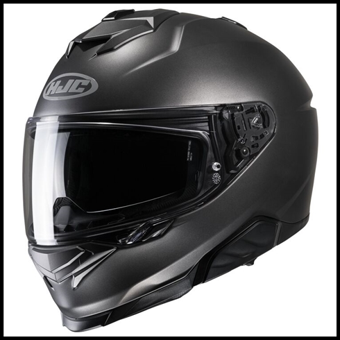 HJC i71 SPORT TOURING FULL-FACE HELMET WITH SUNSHIELD VISOR SYSTEM - SEMI FLAT TITANIUM