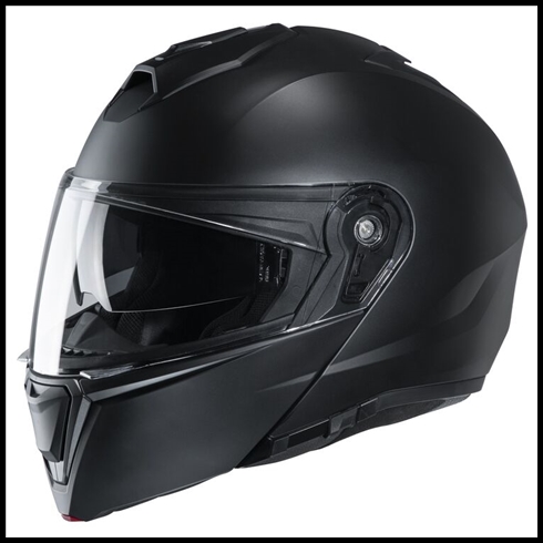 HJC i90 MODULAR FLIP-FRONT HELMET WITH SUNSHIELD VISOR SYSTEM - SEMI-FLAT BLACK