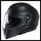 HJC i90 MODULAR FLIP-FRONT HELMET WITH SUNSHIELD VISOR SYSTEM - SEMI-FLAT BLACK