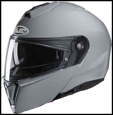 HJC i90 MODULAR FLIP-FRONT HELMET WITH SUNSHIELD VISOR SYSTEM - STONE GREY